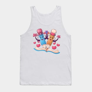 Cute pencils Valentines day Tank Top